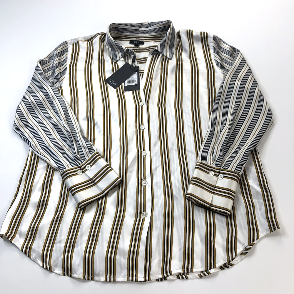 Rails Dorian Bronze Mix Stripe NEW Medium Black Gold White